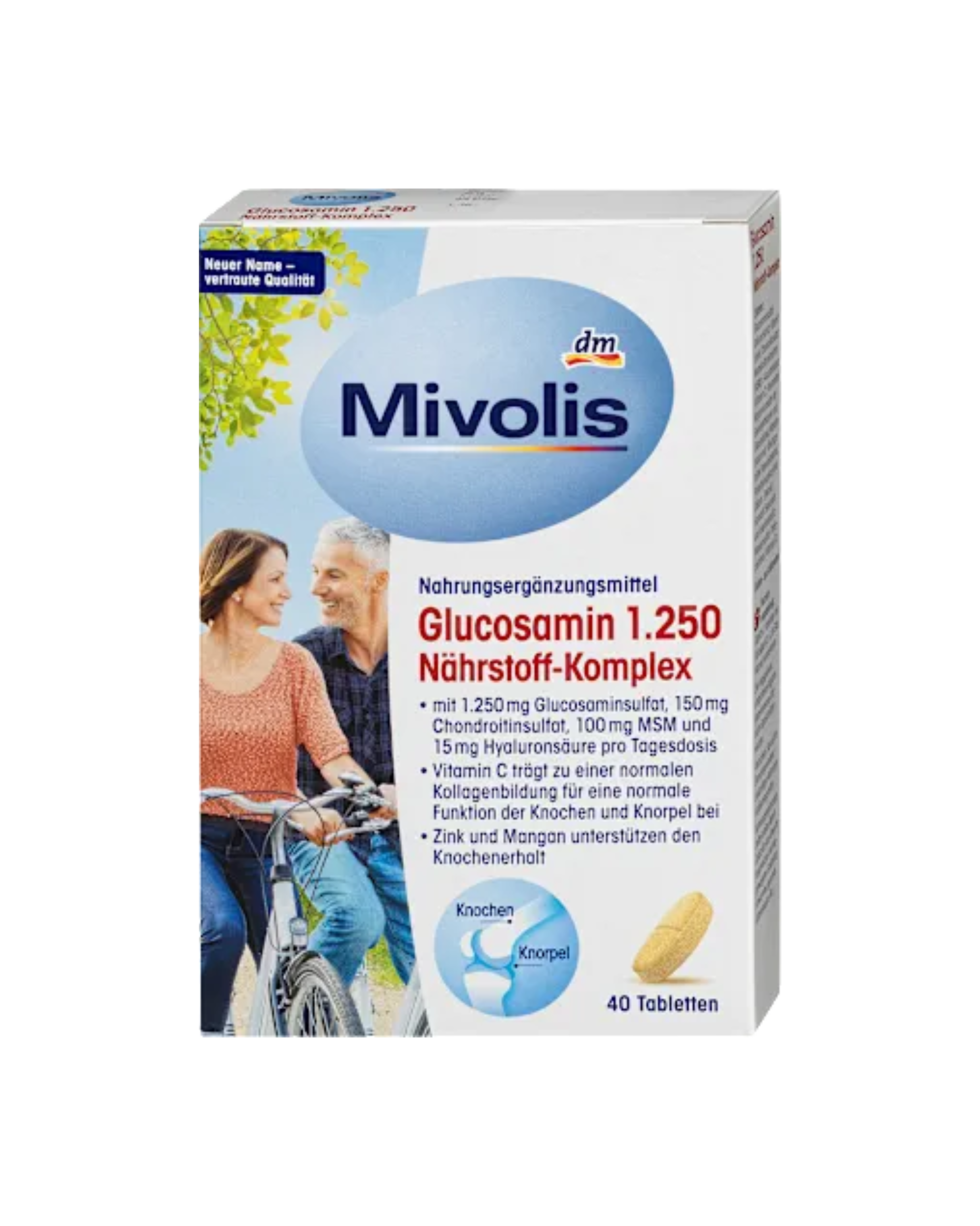 Mivolis Glucosamine 1,250 Nutrient Complex, 40 tablets, 66 g
