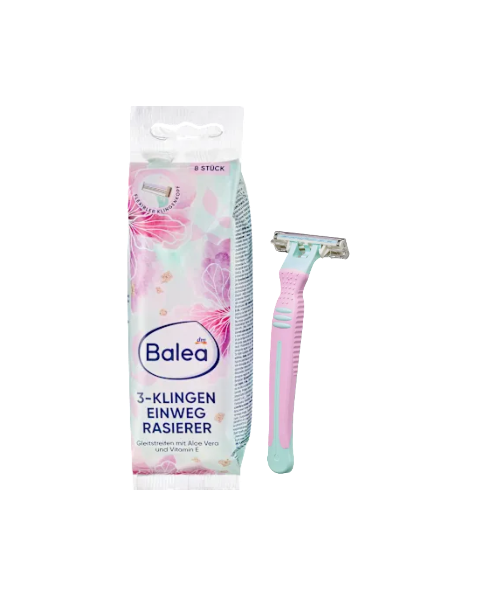 Balea Disposable razor 3-blade, 8 pieces