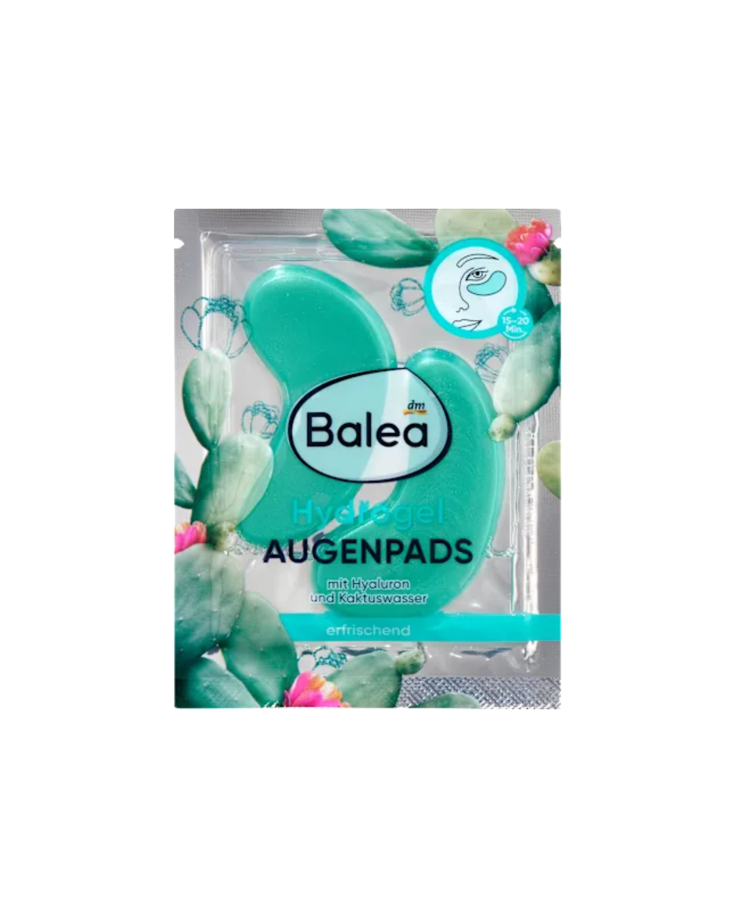 Balea Eye pads hydrogel cactus water (1 pair), 2 pieces