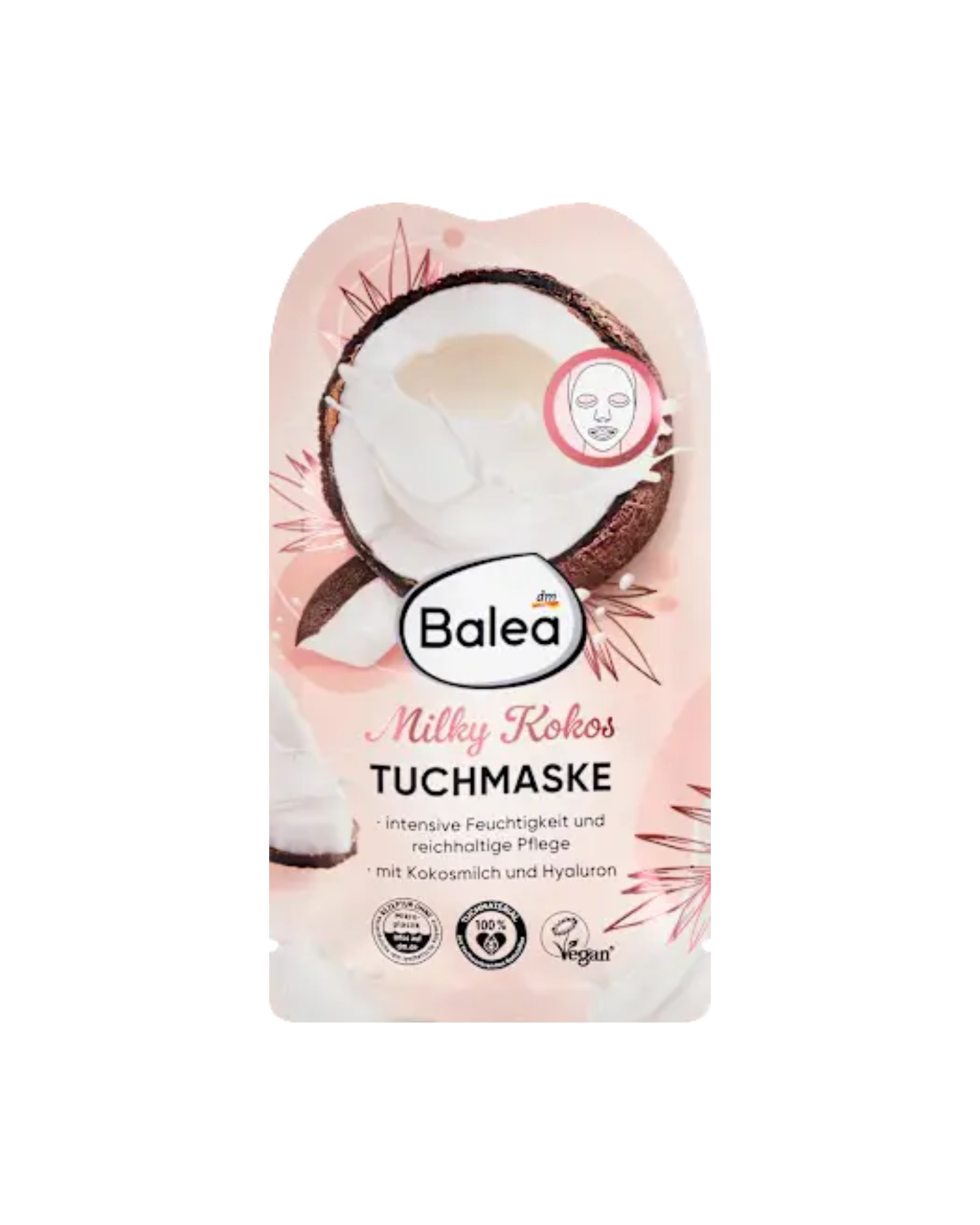 Balea Sheet mask Milky Coconut, 1 piece